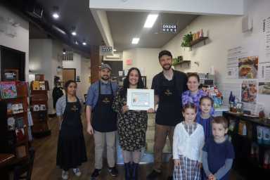 Majority Leader Amanda Farías recognized family-owned coffee shop, The Way Cafe in Castle Hills for its outstanding contributions to the community and the local economy.