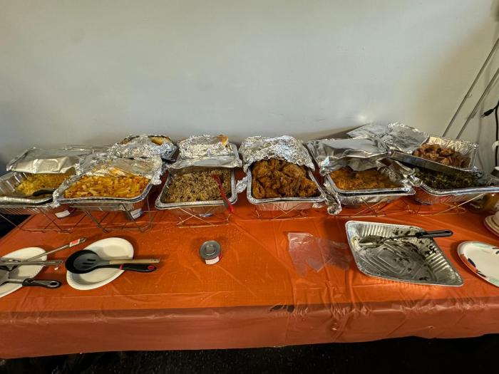 Elaine Gibson brings homemade food to homeless women in the Stadium Shelter every month.