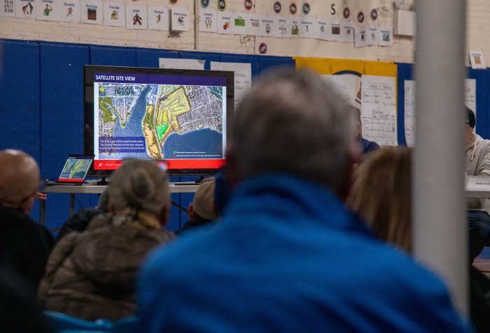 Bally's Corporation shared images of it's proposed casino and resort in Throggs Neck on Tuesday night at a public hearing for its land use review.