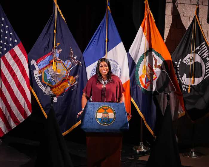 Borough President Vanessa L. Gibson delivered the 2025 State of the Borough Address Thursday at Lehman College.