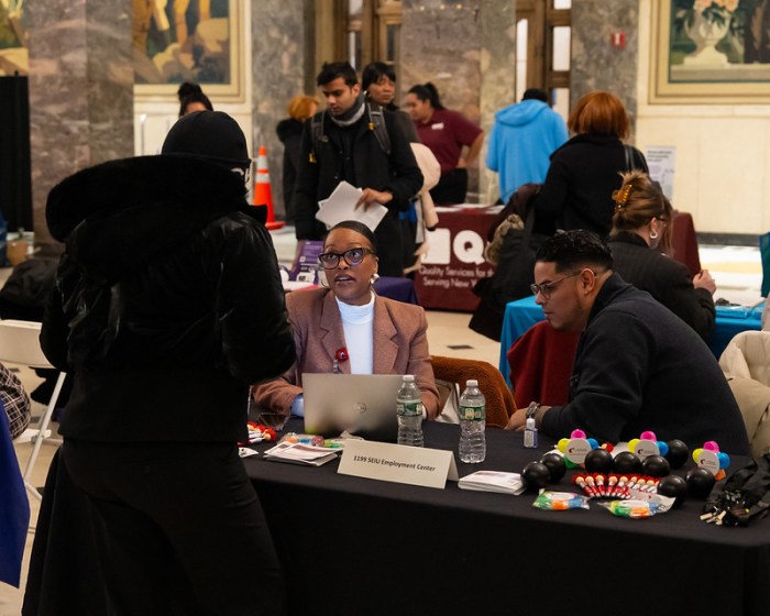 Bronxites turned out to a job fair at borough hall in February specifically for careers in healthcare.