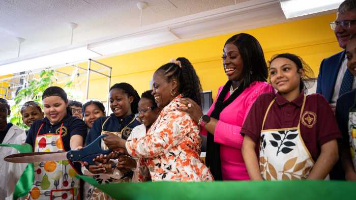KAPPA middle school celebrated its new urban farming lab with a ribbon cutting ceremony.