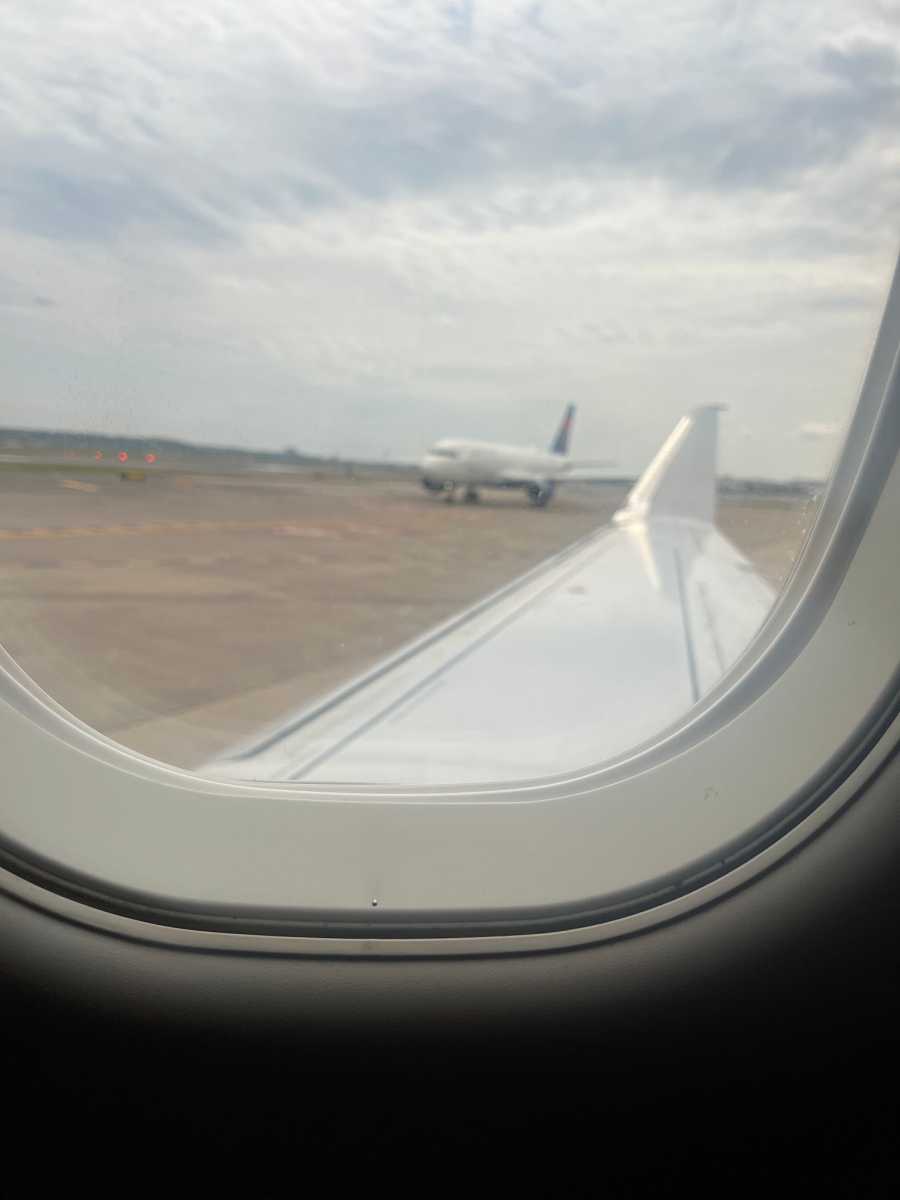 U.S. Representative Nick LaLota, who was with Bronx Representatives Ritchie Torres and Adriano Espiallat, took a photo of their plane, which was struck by another plane on the tarmac leaving Reagan National Airport in Washington D.C.
