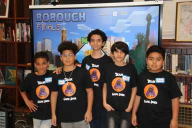 Team Game Over, from Isaac Classon Elementary School in Soundview returned to the Bronx "Battle of the Boroughs" gaming semi-finals after taking home the citywide championship last year for the elementary devision.