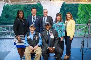 At its annual gala and fundraiser, elected officials and the Van Cortlandt Park Alliance honored veterans Thursday who dedicated themselves to preserving the park's Memorial Grove which honors local soldiers who have died in battle.