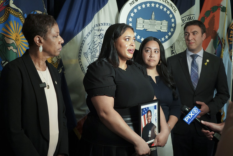 Genesis Villella will soon receive the full pension benefits she deserves following the death of her mother, Detective Miosotis Familia, in 2017 thanks to critical advances in legislation in the City Council and Albany.