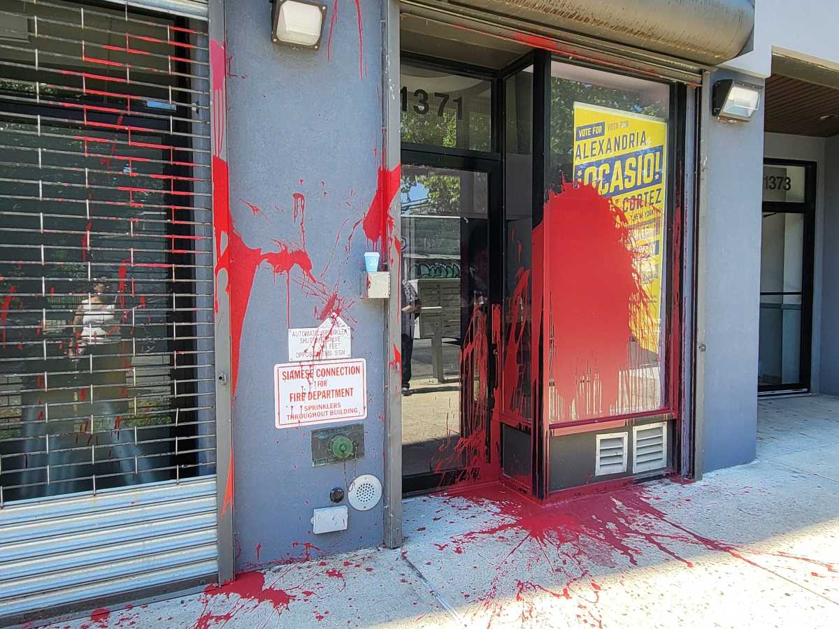 vandalization at a Bronx building