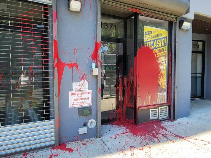 vandalization at a Bronx building