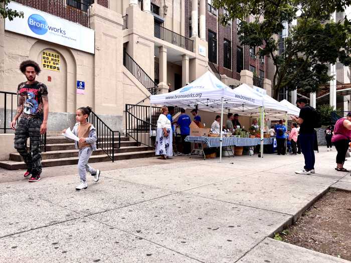 Families can stop by the BronxWorks Community Center on Thursdays from 10 a.m. to 2 p.m. through November to pick up fresh, local produce at an affordable price. 