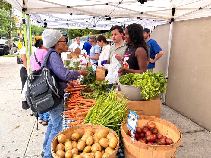 The community nonprofit BronxWorks celebrated opening the season's first farm stand, offering fresh, local produce and healthy recipes to residents in the neighborhood.
