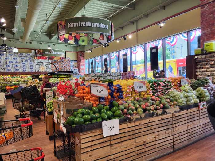 produce aisle at a supermarket
