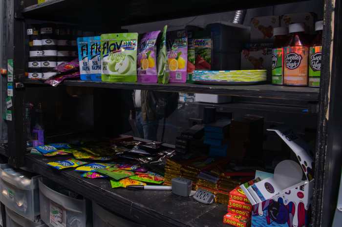 Bronx Borough President Vanessa L. Gibson expressed deep distress over the illicit pot shop's use of products that mimic popular chocolate and candy products that children enjoy.