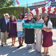 preston alumna and officials celebrate street renaming