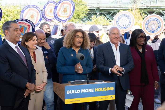 State Assembly Member Yudelka Tapia celebrated Albany's $55 million investment in the upcoming affordable housing development, Fordham Landing South in University Heights.