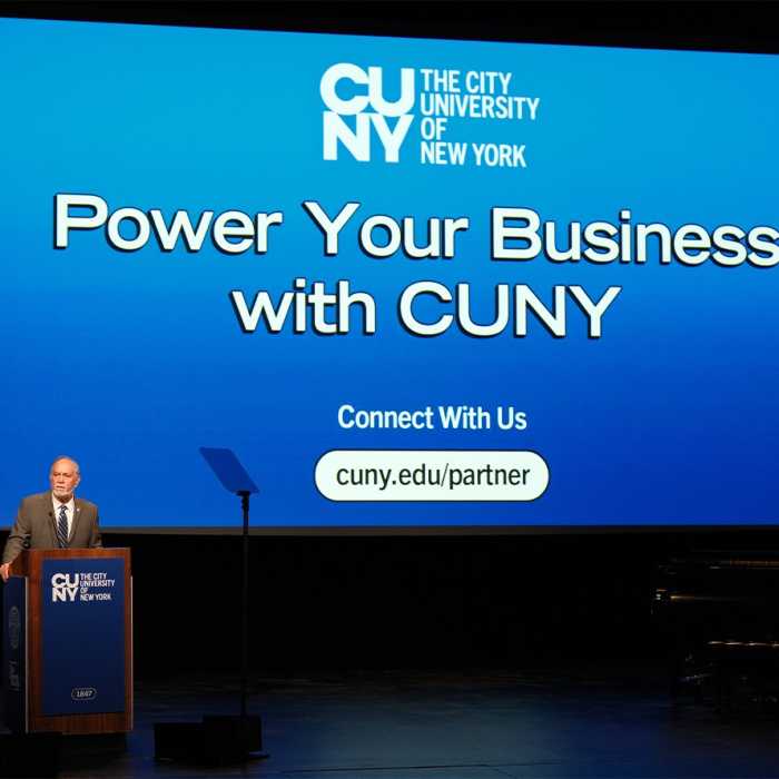 City University of New York Chancellor Félix V. Matos Rodríguez gave the State of the City University of New York address at Hostos Community College on Wednesday, highlighting a new careers initiative and celebrating investments in CUNY colleges, including two major projects in the Bronx.