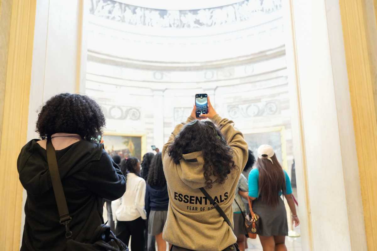 More than 100 students from Zeta Charter Schools in the Bronx and Manhattan got a special tour of the Capitol from Rep. Alexandria Ocasio-Cortez.