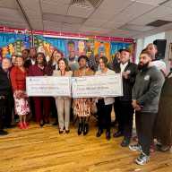 Bronx leaders and community organizations accepted two checks for $3 million each on Tuesday to support programs aimed at reducing gun violence through several hot spots in the Bronx.