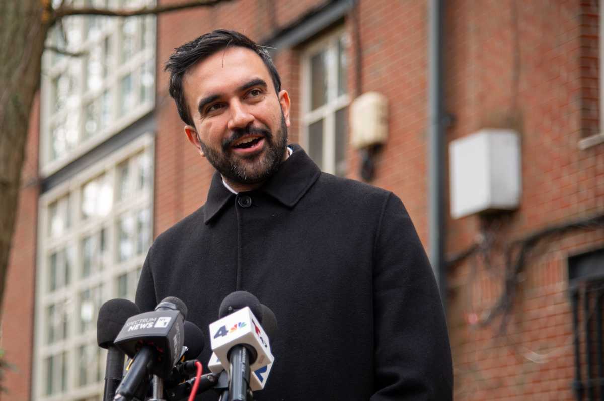 Mamdani told reporters outside of the event that he "hadn't thought much about parades" and that he was more interested in hearing from veterans themselves.