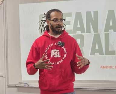 Andre Easton brings classroom-style learning and socialist values to his Congressional campaign