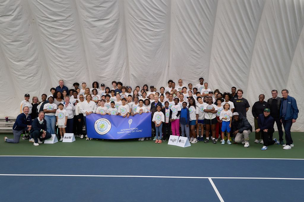 Around 60 young tennis players got to take some shots with Hall of Fame tennis pros Tracy Austin and Gigi Fernández Sunday at the the International Tennis Hall of Fame’s Be Legendary program.
