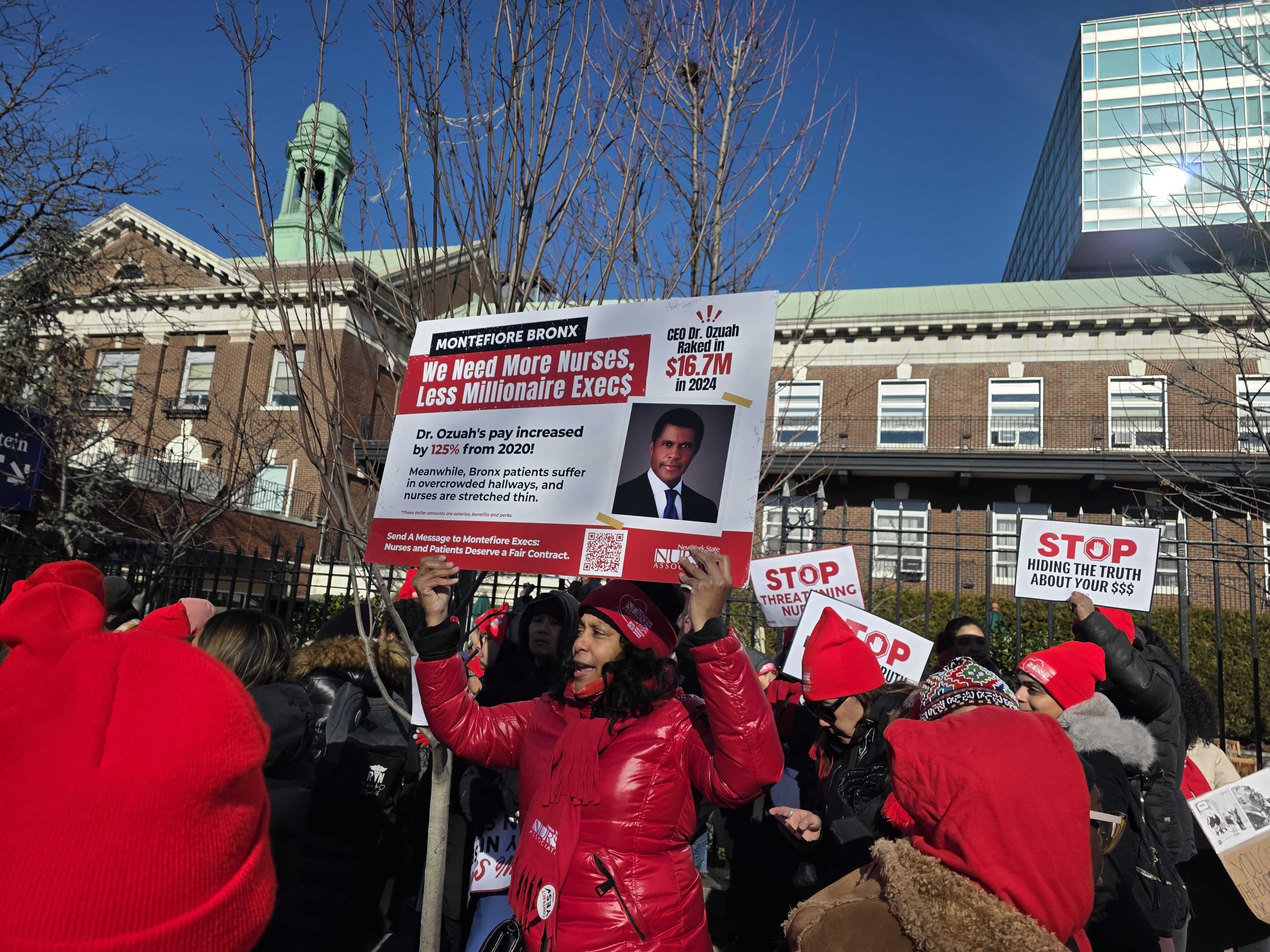 Montefiore nurses join NYC hospital strike over staffing and safety ...