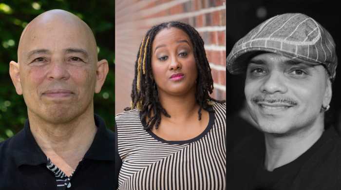 Headshots of Arthur Avilés, Kayla Hamilton and Kwikstep.