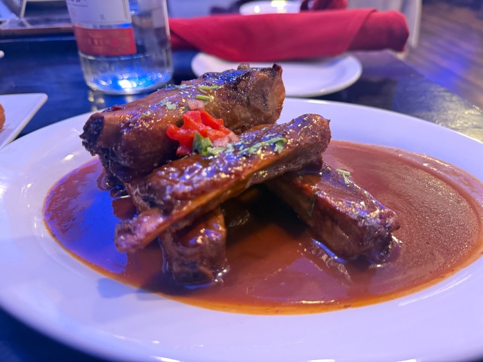 Tamarind-glazed ribs at Barrio BX in Castle Hill for Bronx restaurant week.