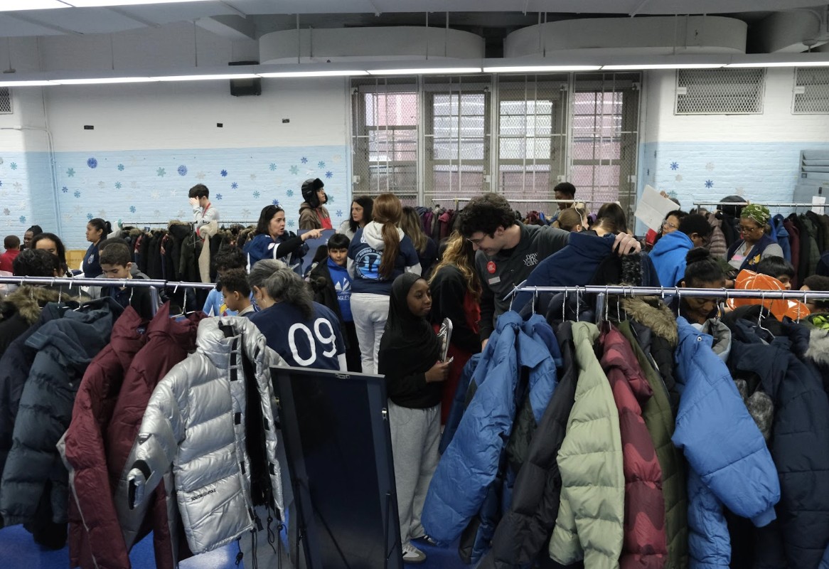 New York Cares partners with New York Yankees to bring warmth to Bronx students at annual coat drive
