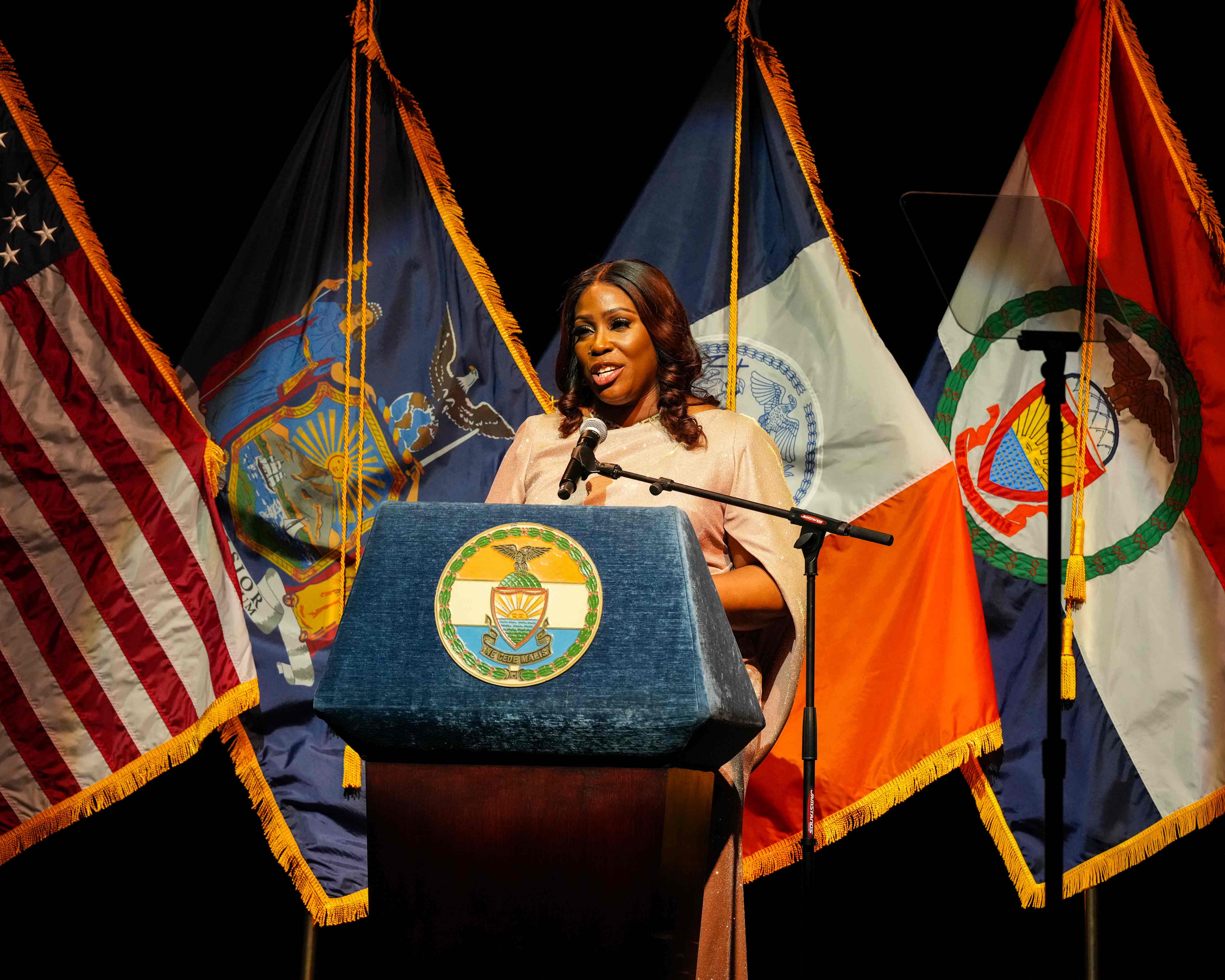 Vanessa Gibson sworn in for second term as Bronx Borough President at ...