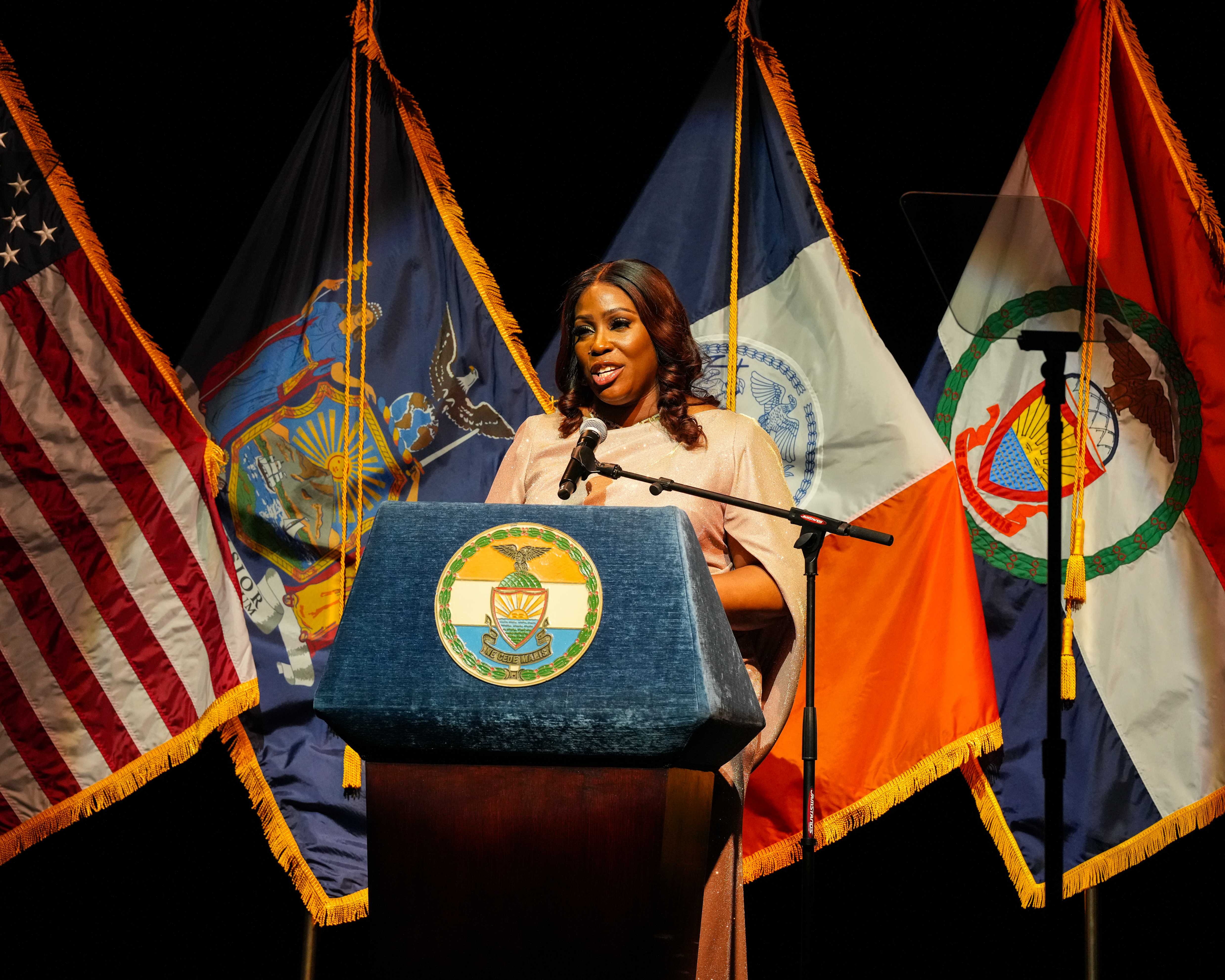Vanessa Gibson sworn in for second term as Bronx Borough President at ...