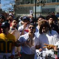 Bad Bunny doppelgängers line up to compete for the $500 prize.