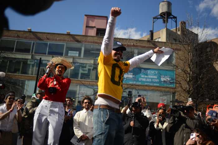 Justin Conillas wins first place in the Bad Bunny lookalike contest.