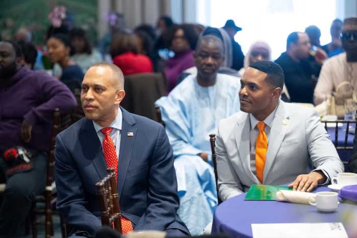 Reps. Ritchie Torres and Hakeem Jeffries held a fireside chat in honor of Black History Month on Feb. 15, 2026.