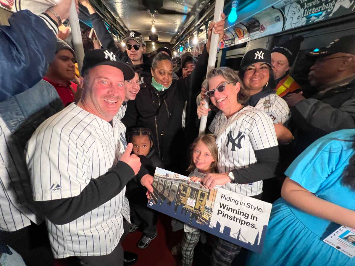 Photos: MTA gets in spirit for Yankees 2026 home opener with Nostalgia Trains, singing conductor  Bronx Times