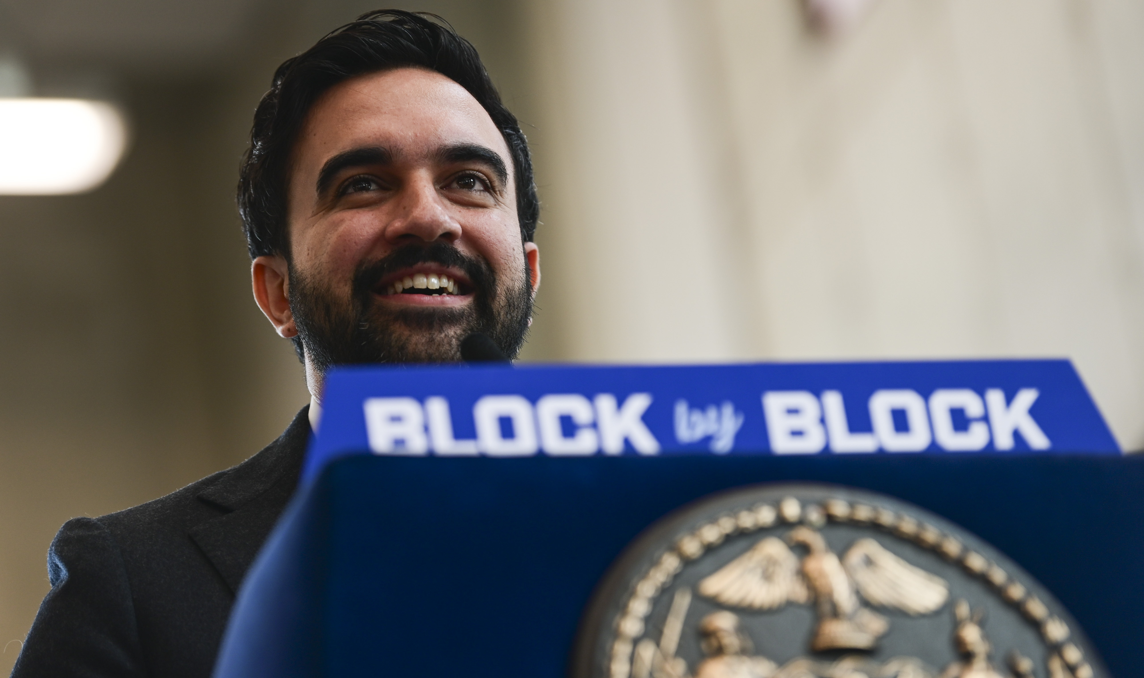 Mayor Mamdani unveils “Block by Block: The Housing Plan for a New Era” on Tuesday at Powerhouse Arts in Gowanus, Brooklyn.