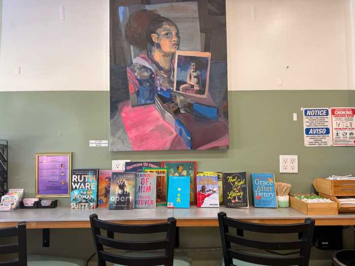 Daisy's Juice Bar and Café has a free community library, supported through book donations from customers.