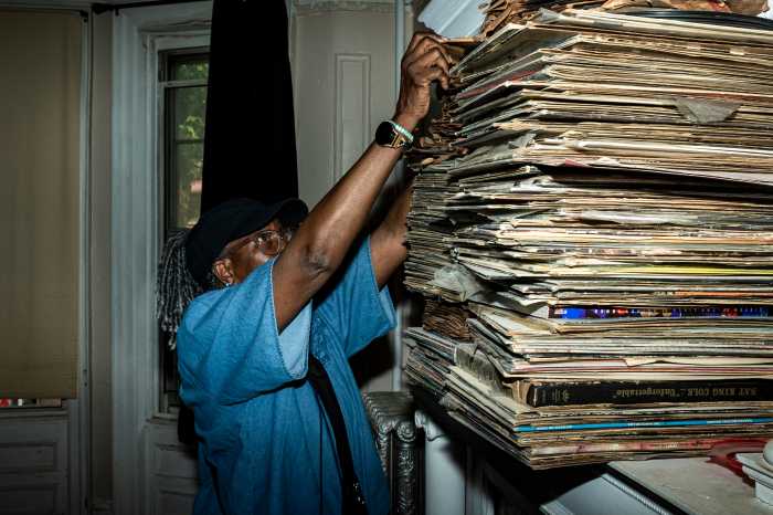 Over decades, Sheila Edwards has kept a giant stack of vintage vinyls and said she grew up hearing everything from salsa to soul in her South Bronx neighborhood