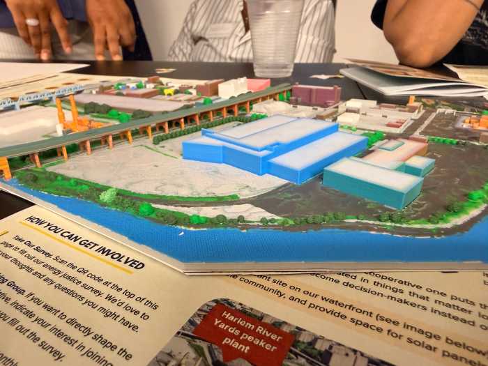 A 3-D printed model of the former New York Post building site.