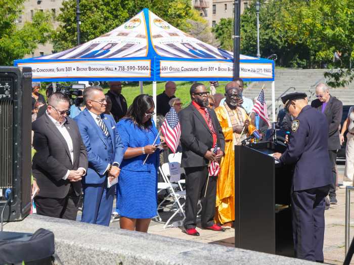 Bronx leaders, families honor 9/11 victims at Lou Gehrig Plaza on 25th anniversary
