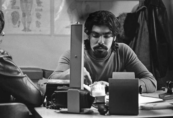 Young Lord and acupuncturist Walter Bosque at the People's Detox Center.