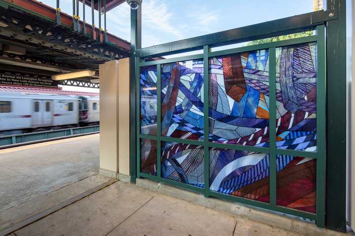 The Gyre/CHAOS (2026) © Corinne Grondahl, NYCT Mosholu Pkwy. Commissioned by MTA Arts & Design.