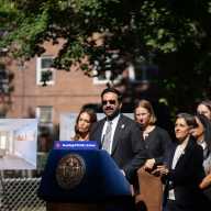 Mayor Zohran Kwame Mamdani makes a housing announcement at the NYCHA’s Nostrand Houses in Brooklyn on Wednesday , September 30, 2026. Michael Appleton/Mayoral Photography Office